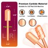 LIERKISS Nail Drill Bits 3/32'' Safety Carbide for Electric Nail Drill E-file, Smooth Round Top Head for Acrylic Gel Nails Manicure Pedicure Cuticle Gel Polishing Remover Tool (Coarse-C)