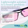 Terramed Sparrow Migraine Glasses for Light Sensitivity, FL-41 Blue Light Glasses for Photophobia Eyestrain and Computer