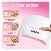 MEFA UV Nail Lamp, 48W UV Light for Gel Nails with 21pcs Lamp Beads, 3 Times UV Dryer for Gel Nail Polish Polygel Fast Curing, LED Nail Lamp Professional UV Light for Home Salon Nail Tools