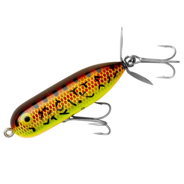 Heddon Torpedo Prop-Bait Topwater Fishing Lure with Spinner Action, Brown Crawdad, Baby Torpedo (3/8 oz)