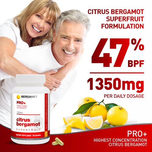 Citrus Bergamot SuperFruit PRO+ with Olive Leaf Extract - 47% BPF - 80% Polyphenols - 675mg per Serving - Worlds Strongest - Backed by Clinical Studies - Made in The USA - 180 Caps