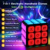 SUPER JOY Electronic Handheld Game - 7 Funny Brain & Memory Game Cube, Cool Toy Sensory Games for Boys & Girls - Christmas/Birthday Gifts for 6-12+ Years Old Children