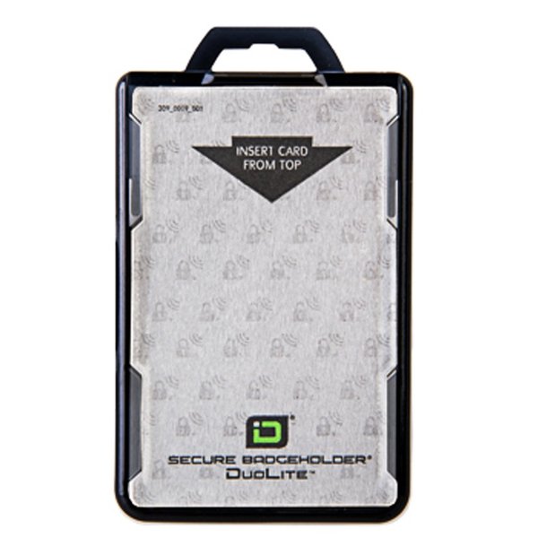 Identity Stronghold Secure Badge Holder Duolite, Black (IDSH2004-001B-blk)