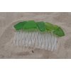 Pretty Green Sea Glass Hair Comb