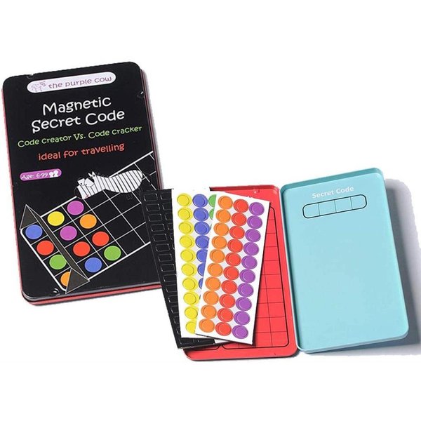 The Purple Cow Magnetic Secret Code Board Game for Kids. Crack The Secret Code. Travel Size - Ideal for Travelling and Have Fun for Kids & Adults. Magnetic Secret Code