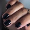 GLAMERMAID Press on Nails Extra Short Squoval,Black False Nails with Glue,24 Pcs Glue on Nails Reusable UV Finish Fake Nails Acrylic Stick on Nails Manicure Kits for Women Girls