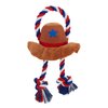TOP PAW Americana Hat with Rope Squeaker Dog Toy ~Medium~