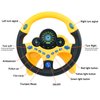 deAO Kids Steering Wheel for Backseat with Car Key Pretend Driving Simulated Driving Steering Wheel Toy with Light and Music Gifts for Kids (Yellow)