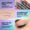 Easilydays Liquid Thin Eyeliner Pencil, Long-Lasting Waterproof Eyeliner Pen Chameleon Multichrome Eyeliner Quick-drying Transfer-Proof Smudge-Proof Eyeliner & Lipliner Shimmer Eyeshadow Makeup (02)