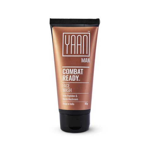YAAN MAN Combact Facewash with Senna, Peptides and Reishi Mushroom for Women and Men, Gentle Cleanser for all Skin Type Brightens Skin for Fresher and Healthier Appearance Remove Dirt and Oil 2.9 Oz