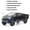 Cybertruck Toy Trucks with Motorcycle Diecast Metal Cyber Truck Model Pickup Truck 1/32 Toy Race Cars with Sound and Light Gift Age for 6 Year Up for Christmas(Grey)