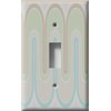 SnazzySwitch Green Retro Waves Decorative Light Switch Cover - Single Toggle Wall Plate