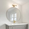 Globe Electric 51736 Alexandria 2-Light Reversable Vanity Light, Matte Brass, Gold, Bulb Not Included