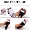 Clipper Guards Cutting Guides Compatible with Wahl Clipper with Metal Clip-from 1/16 Inch to 1 Inch(1.5-25mm)，10 Pack (Light Pink)