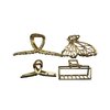 Generic Metal Hair Claw Clips| 4 Pack| Stylish and Trendy| Cute Hair Clips| All Occasions, Gold