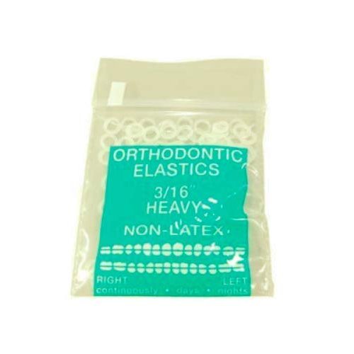 100 pack Orthodontic Elastic Bands 3/16 Inch diameter non latex - Great for Dreadlocks, Braids, Top knots
