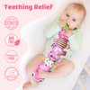 Baby Toys for 0-3-6-9-12 Months, Infant Stuffed Animal, Multi-Sensory Plush Toys, Tummy Time Musical Caterpillar Toy for Newborn, Soft Toys with Crinkle, Rattle and Textures, Birthday Gift for Girls
