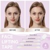 JLK-Sunset Face Lift Tape, Face Lift Sticker Ultra-thin Invisible Face Tape for Instant Face, V-face Neck and Eye Lift (4pcs Elastic Bands 20pcs Replacement Tapes)