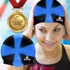 Water Gear Jazz Silicone Swim Cap - Flexible Unisex - Great for Short and Long Hair - Improve Your Performance (X-BLUE/BLACK, One Size)