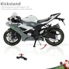 Risopen 1/12 Kawasak Ninja Motorcycle Model Toy Mini Alloy Metal Diecast Motorcycle Model White Motorcycle Model Toy Sport Motorcycle Racing Model Collection Gift for Men Kid Boy (ZX-6R)
