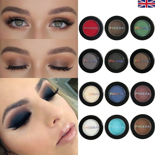 Phoera AQUAPURITY Waterproof Long Lasting Matte Eyeshadow Palette in 12 Pigment Color Face Powder Eye Shadow Cosmetic Cream Makeup Cosmetic (203 POLLY)