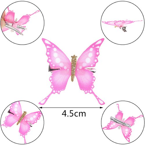 LOCOLO 20Pcs Hair Clips Butterfly Hair Clips Butterfly Snap Clips Barrettes for Toddlers Baby Girl and Women