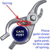 2-3/8" x 1-3/8" Durable Chain Link Spring Loaded Gate Closer.