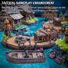 CZYY DND Skiff Miniature Hand-Painted Resin Medieval Row Boat Fantasy Tabletop 28mm RPG Scatter Terrain for Dungeons and Dragons, Wargames, TTRPGs