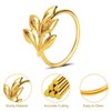 KPOSIYA Set of 20 Leaf Napkin Rings Metal Gold Napkin Holder Table Napkin Rings for Dinning Table Parties Everyday (Ye Zi-Gold 20)