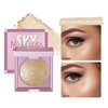 MAEPEOR Face Highlighter Palette 8 Colors Smooth Shimmer Highlighter Palette Longlasting Shiny Face Illuminator Highlighter Makeup (03 Champagne Gold)