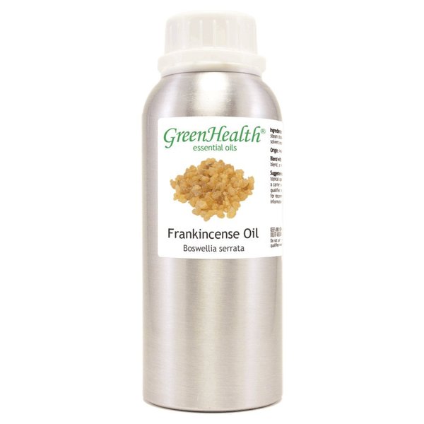 Frankincense Essential Oil – 8 fl oz (237 ml) Aluminum Bottle w/Plug Cap – 100% Pure Essential Oil – GreenHealth