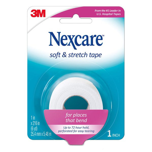 Nexcare Soft Cloth First Aid Tape, 1 Inch X 6 Yards (Pack of 2)
