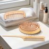 3PCS Bamboo Hair Brush Set, Wide-tooth and tail comb, Massaging Scalp, Detangling brush for Women, Men &Kids, Eco-friendly Natural Wooden for All Hair Types by Msnasit