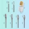 6Pcs Nail Drill Bits Set Professional, 3/32'' Electric Nail Drill Bits for Acrylic Gel Nails, Cuticle Nail Drill Bit Quick Gel Polish Remover Manicure Pedicure Tools with Cleaning Brush (Red)