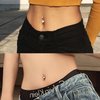 FECTAS 14g Belly Button Rings Surgical Steel CZ Petite Navel Ring for Women Girls Body Piercing Jewelry Petite select Barbell Len 6mm 8mm 10mm 12mm Silver