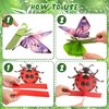 10 Pieces Bugs Party Decorations Kit Including 7 Bug Print Table Honeycomb Centerpieces and 3 Bug Cutouts Table Centerpieces Ladybug Decoration for Boys Girls Bug Themed Birthday Party Supplies