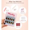 Morily 30pcs Press on Nails Short Square Burgundy Fake Nails with Solid Color Designs Acrylic Glossy False Nails Reusable Stick on Nails for Women (Burgundy)