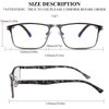 Lcbestbro 3 Pack Business Blue light Blocking Reading Glasses for Men, 2.5 Metal Readers