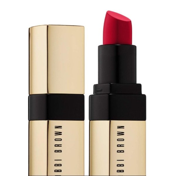 Bobbi Brown Luxe Lip Color Lipstick, Deluxe Travel Size 0.08 oz. / 2.5 g •• (Imperial Red) ••