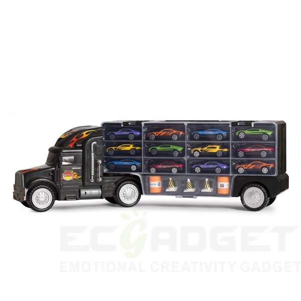Big Daddy Tractor Trailer Car Collection Case Carrier Transport Toy Truck for Kids