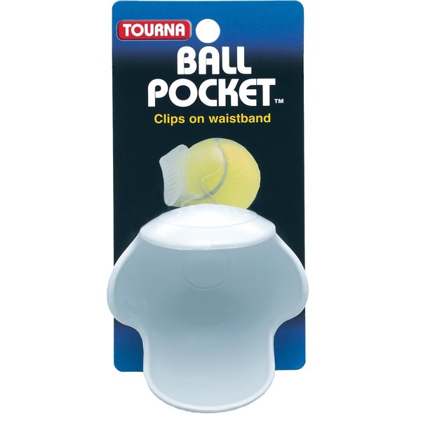 Tourna Ball Pocket Tennis Ball Waist Clip Holder-White