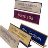 Lasercrafting Office Desk Name Plate or Wall/Door Sign - 2x8 or 2x10 - Laser Engraved Sign - CUSTOMIZE. Holder/bracket available. Choose colors and fonts. Great gift idea.