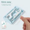 Blue Poratbel Travel Floss Pick Case,10 Count in Box,Ultra-Light Reusable Floss Dispenser,Super Portable for Everywhere,No Break No Shred Toothpicks Sticks,Pocket-Sized Flossers