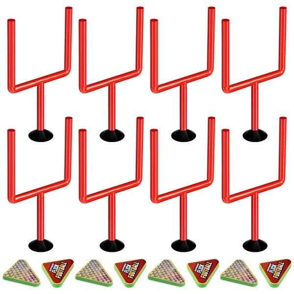 Chuangdi 16 Pcs Flick Football Games for Kids Mini Table Top Sports Games with Posts and Plastic Footballs Indoor Games for Kids Football Party Favors Birthday Gifts