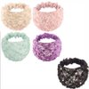 Leadigol Korean Head Wrap Sweet Elegant Flower Pearl Wash Face Non Slip Mesh Lace Headband