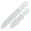 Mont Bleu Set of 2 Czech Glass Nail Files - Genuine Czech Tempered Glass - Handmade - Double Sided - Etched - Crystal Nail Files for Natural Nails