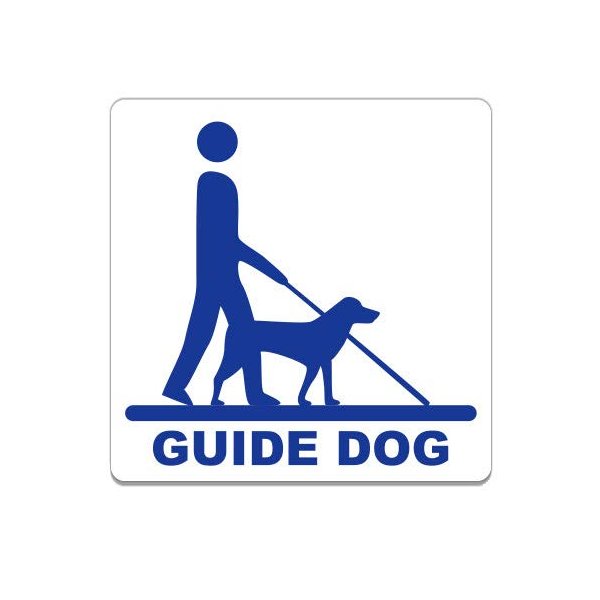 Guide Dog Sign - 5" Vinyl Sticker - for Car Laptop I-Pad - Waterproof Decal
