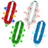 Christmas Party Favors, 4PCS Christmas Lights Necklace, LED Christmas Accessories, 3 Modes Christmas Necklaces, Colorful Snowflakes Bulbs Christmas Lights Necklace Light Up for Kids Family Gathering