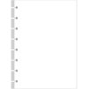 Junior Size Blank Refill Paper, A5 8-Disc Discbound Blank Filler Paper, 100Sheets / 200Pages Blank Paper, 100gsm White Paper, 5.8 x 8.3 in