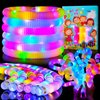 Mikulala 24 Pcs Light up Party Favors for Kids 4-8-12, Glow Sticks Pop Tubes Pack, Light up Toys Glow Party Supplies, Halloween Party Favors Birthday Gifts for Kids Classroom Treasure Box Prizes
